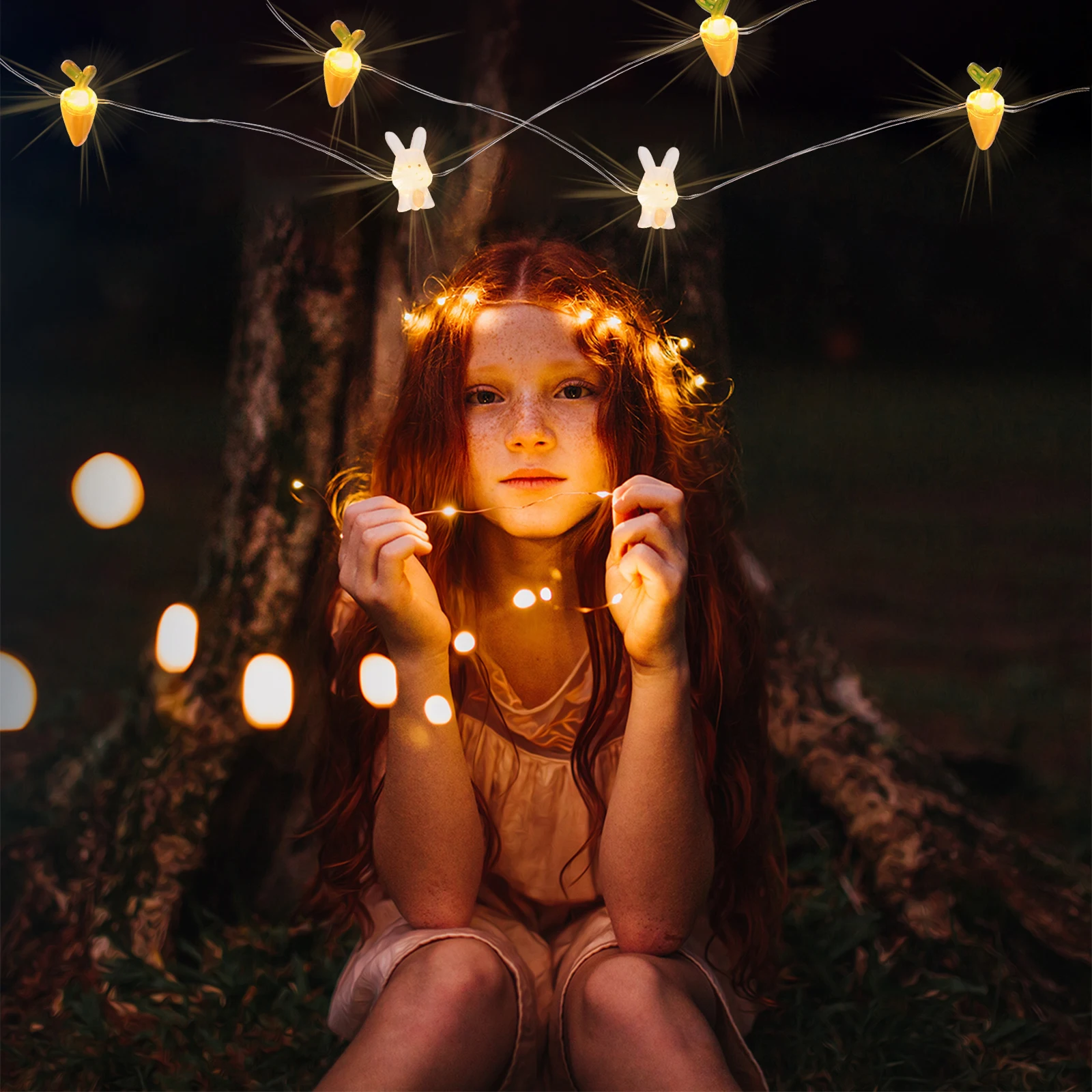 

Easter String Lights Carrot Rabbit Design LED Holiday Party Decoration 10M Waterproof Outdoor Indoor Festive Atmosphere