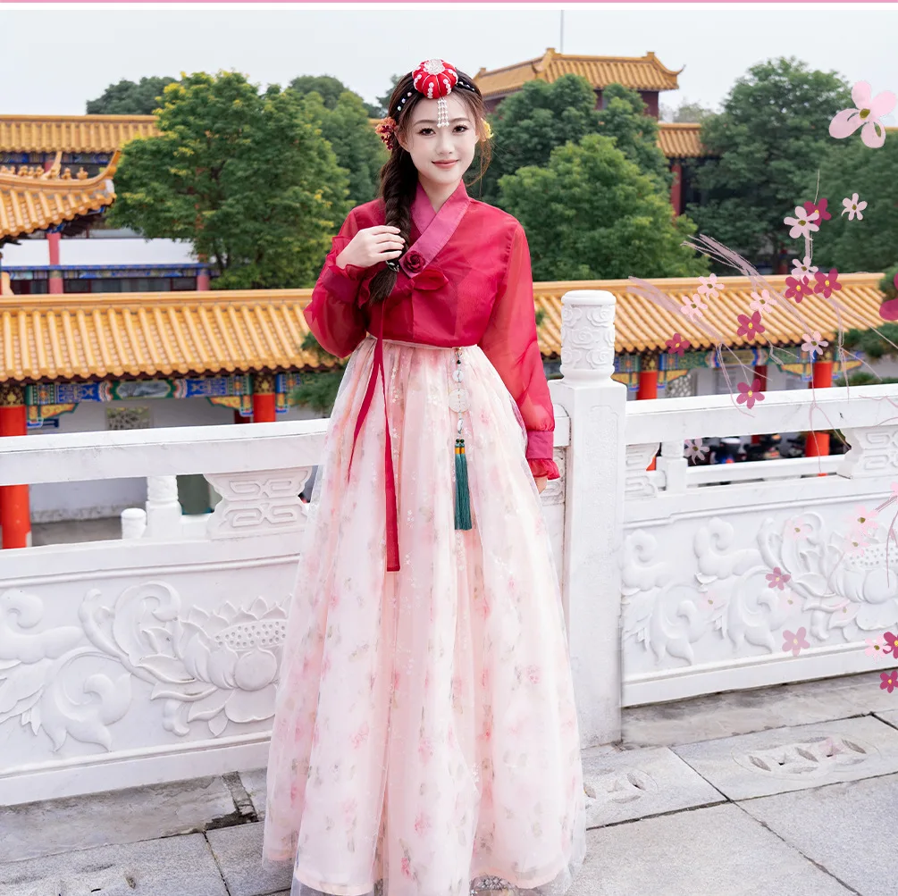 2025 Costume da ballo tradizionale antico di scena Palazzo di minoranza Performance Abito da ballo per festa di nozze Abito Hanbok coreano per le donne