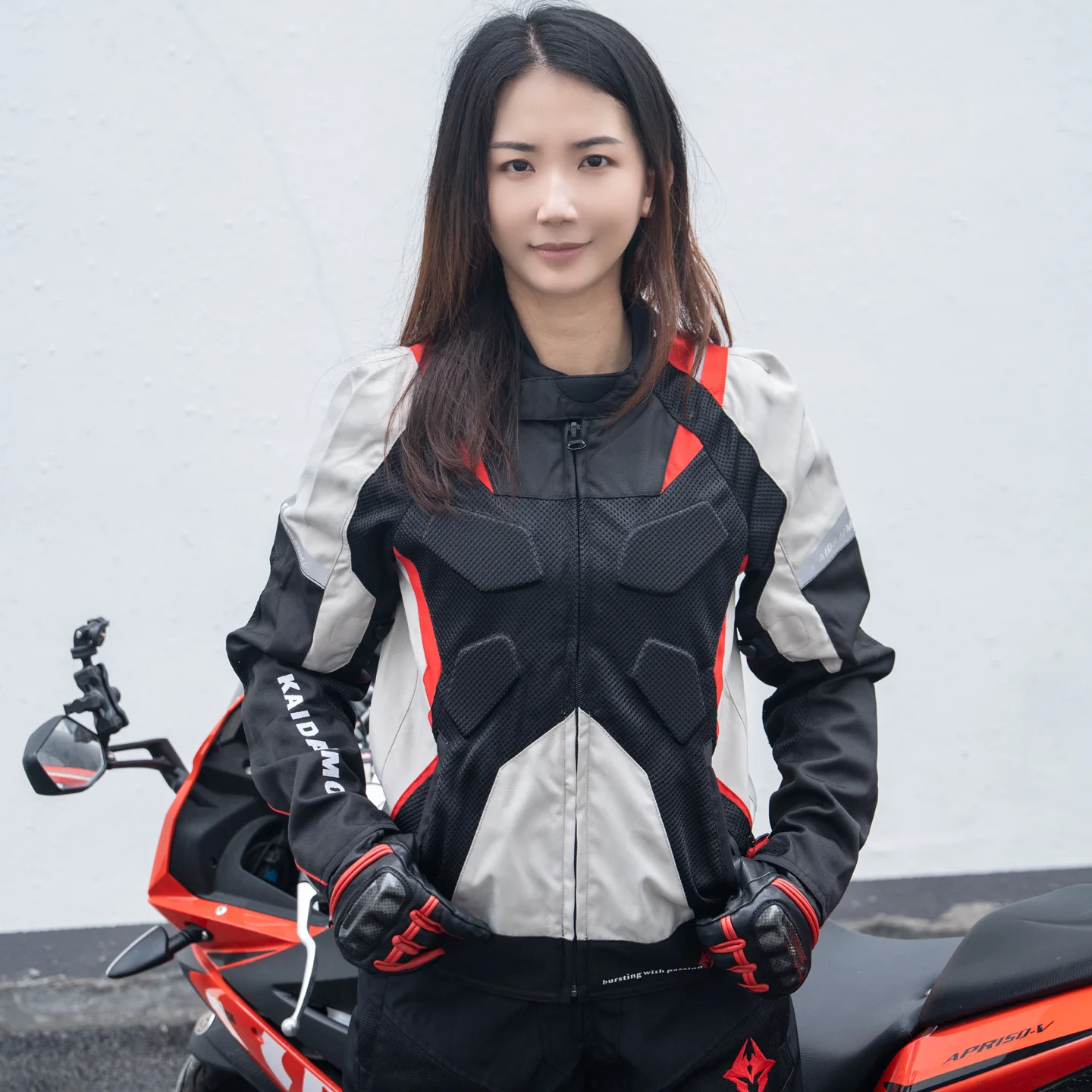 KAIDANMO Summer Mesh Motorcycle Riding Jacket CE Racing Equipment Anti-Drop Men Women Street Motorcycle Suits