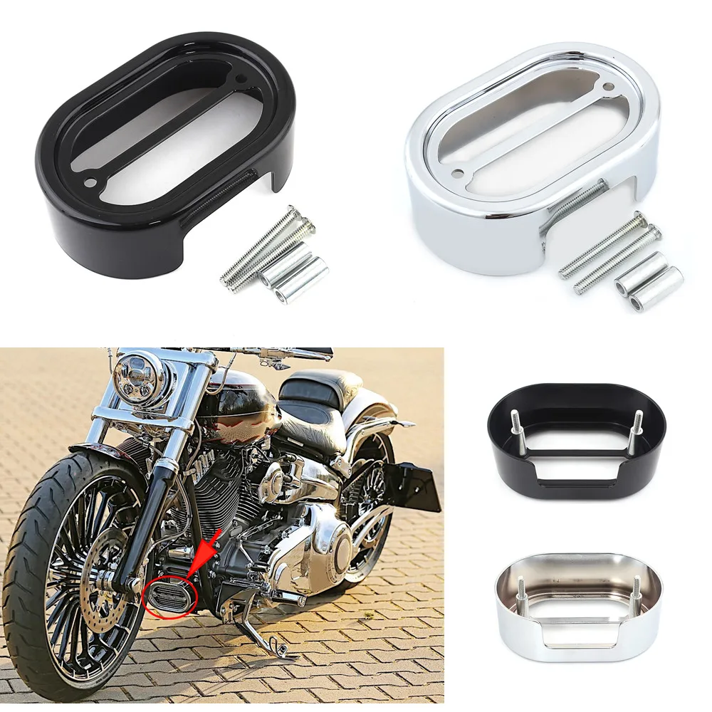 

Motorcycle Voltage Regulator Cover Fairing Black/Chrome ABS Plastic Cap For Harley Softail Fat Boy Breakout Heritage 2001-2017