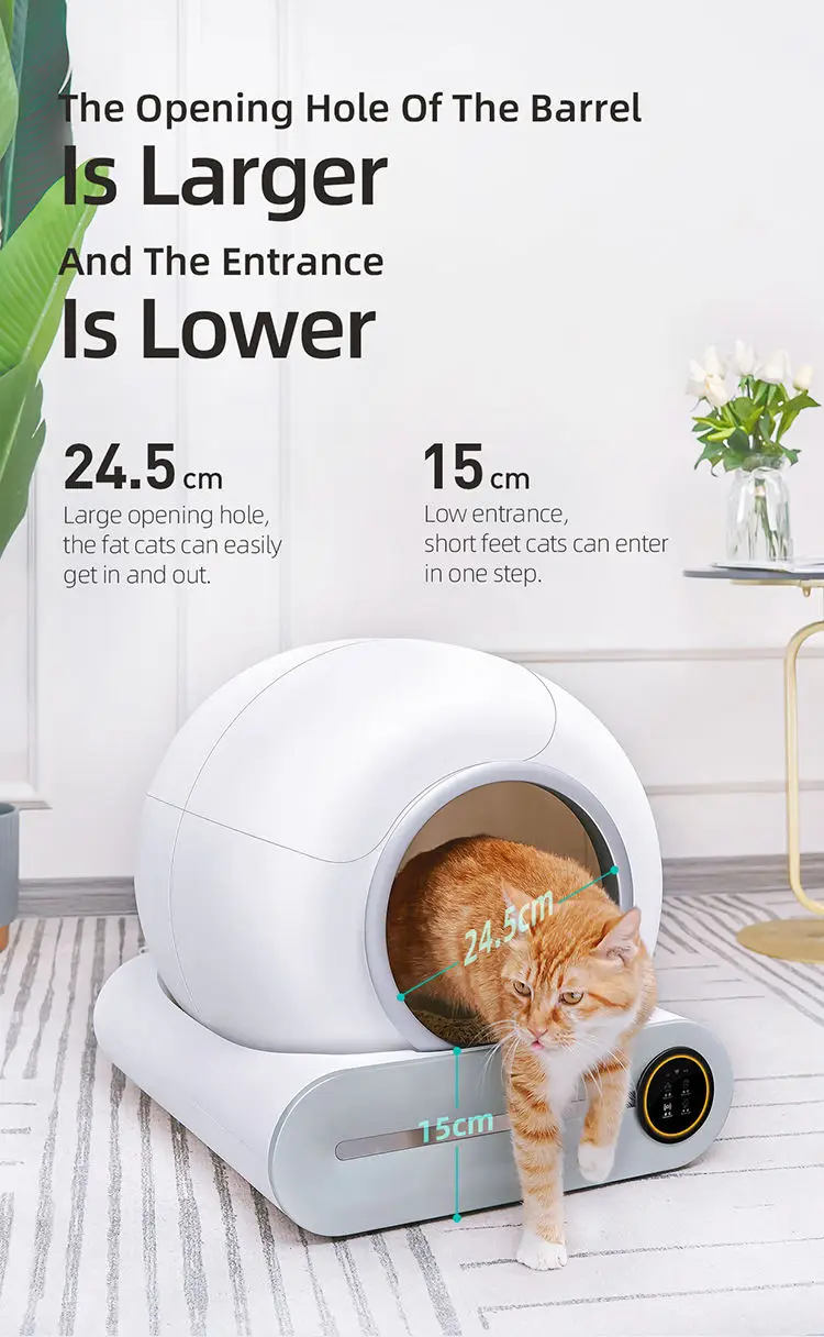 BLESSING Self Cleaning Cat Litter Box, Automatic Cat Litter Box with APP Control, Works with Any Clumping Litter