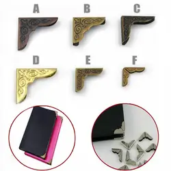 25 pcs Book Corner Protectors Scrapbooking Albums Folder Metal Menus Folders Corner Protectors Bronze/Silver/Golden