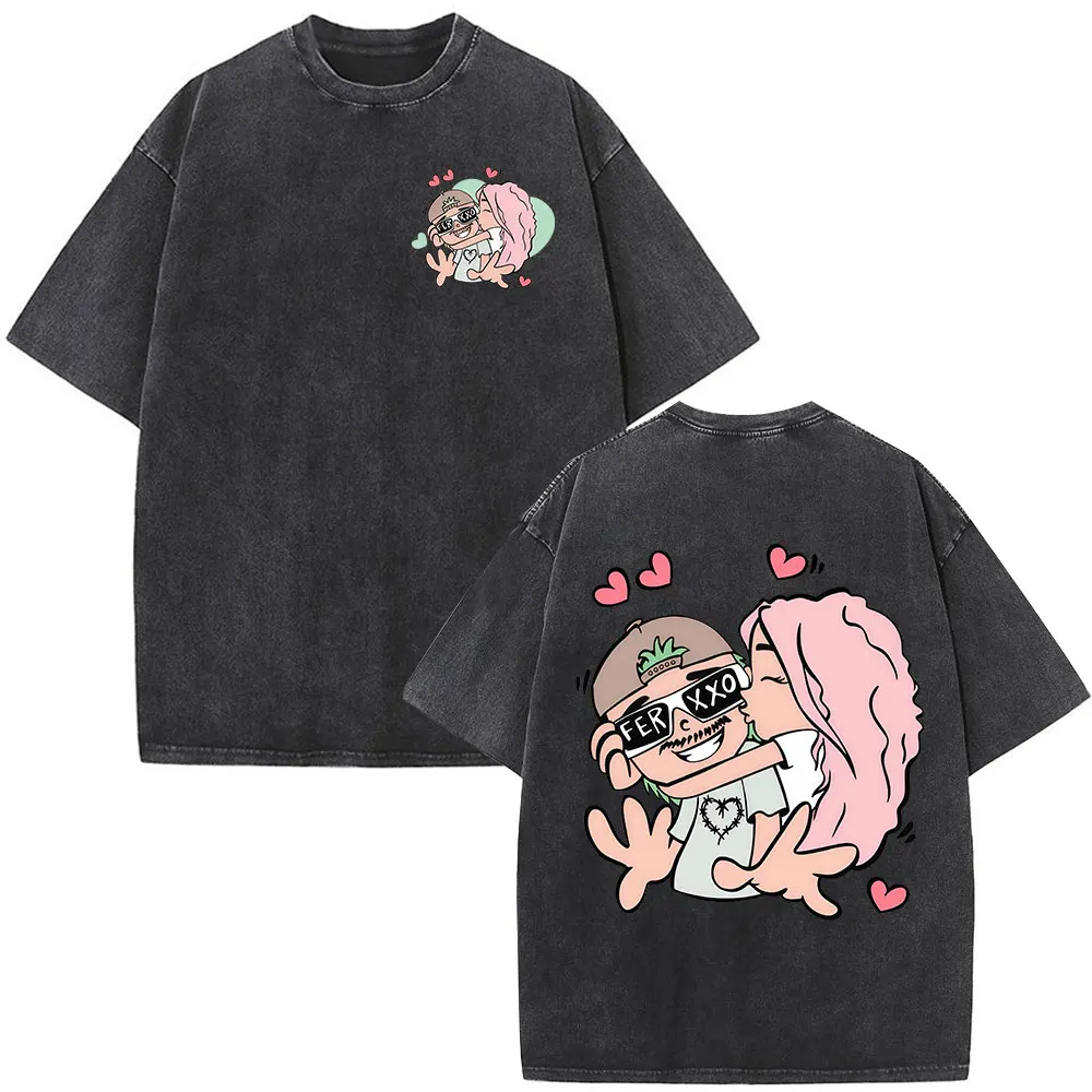 Karol G Tropicoqueta 2026 Album T-shirt Men Women Clothing Washed Vintage High Quality T-shirts Summer Casual Cotton T Shirt Top