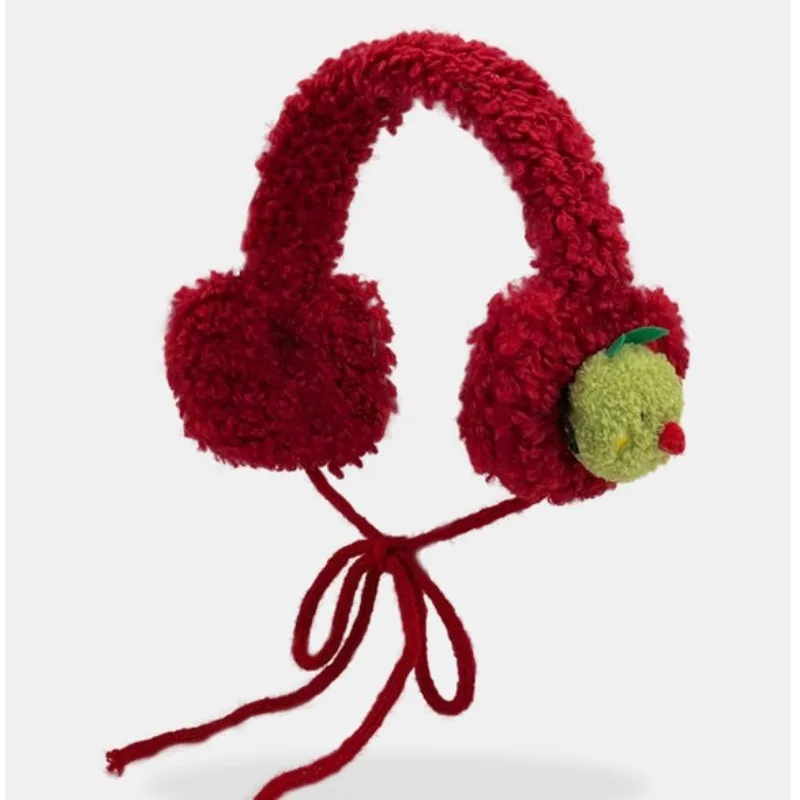 جديد لطيف الكرتون محبوك التعادل غطاء للأذنين الموضة المبتكرة مضحك امرأة فتاة القوس عقدة أفخم غطاء للأذن اكسسوارات الشتاء #1