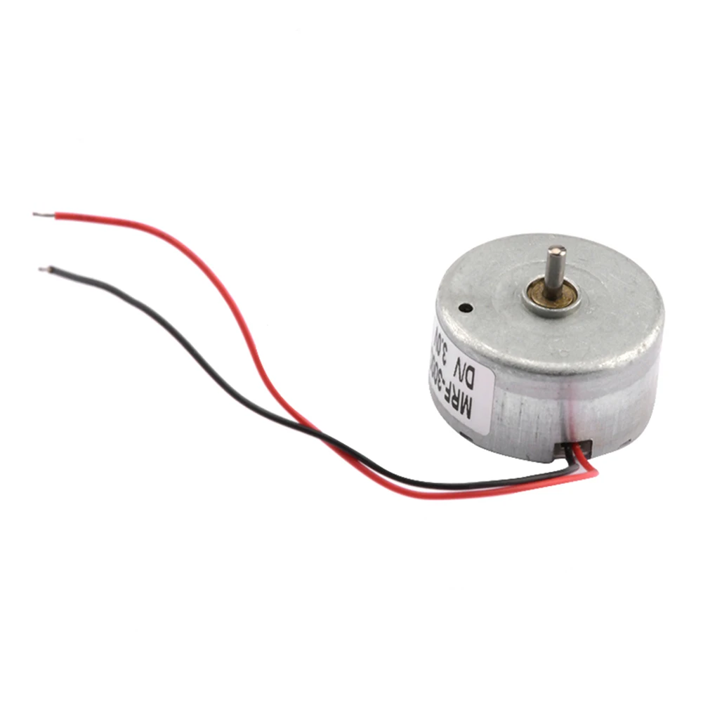 Brushed DC Motor for Solar Module Prototyping 3V to 6V Range 0.052A Max Efficiency Current 120mm Leads 10.7g cm Stall Torque