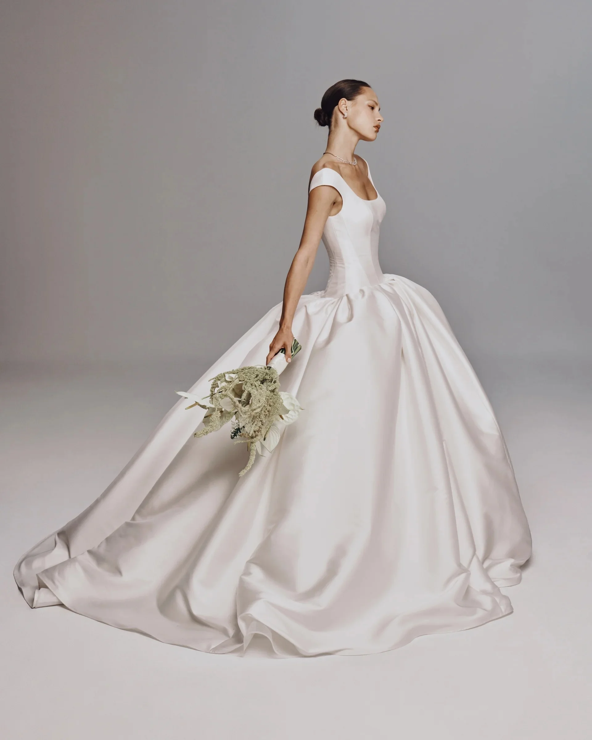 Women's Wedding Gowns Satin Dress Vestido Noiva Minimalista Vestidos De 2026 Elegante Princesa Blanco Boda Civil Ball Gown Satin