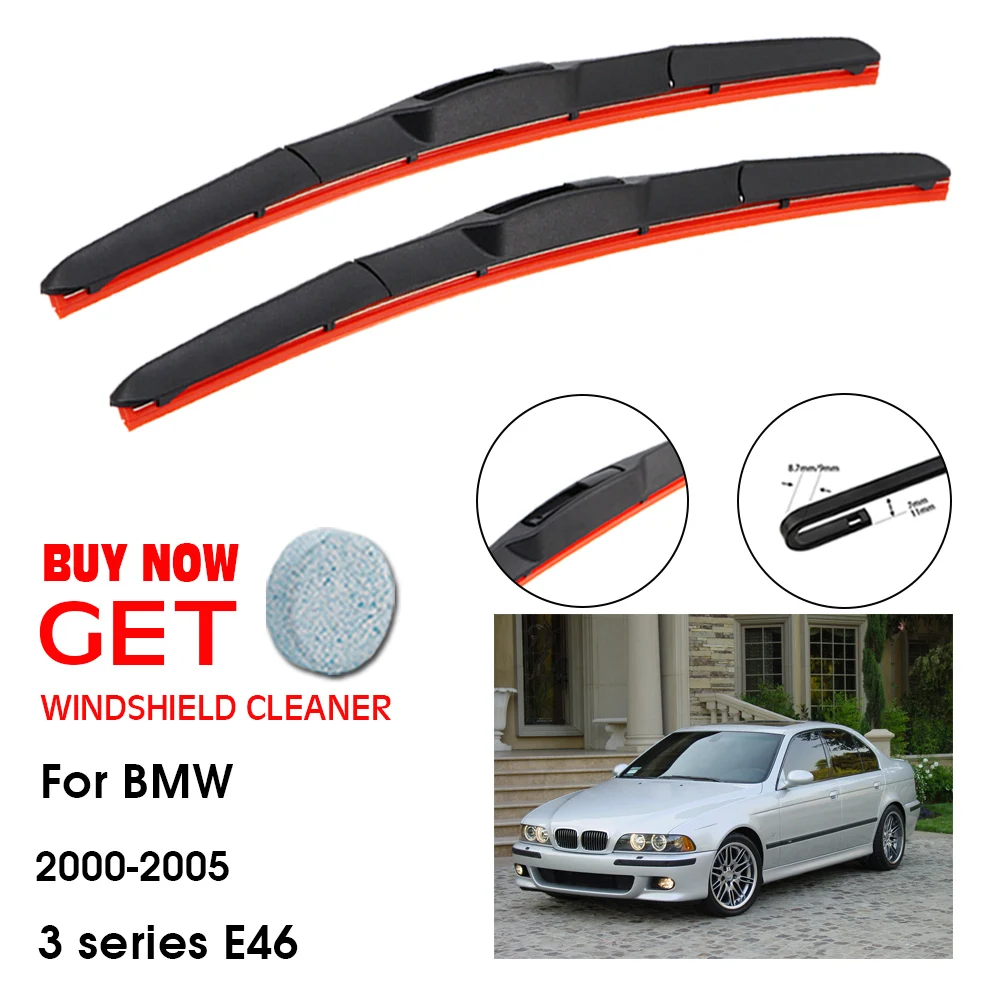 

Car Wiper For BMW 3 series E46 22"+20" 2000-2005 Front Window Washer Windscreen Windshield Silica Gel Wiper Blade Accessories