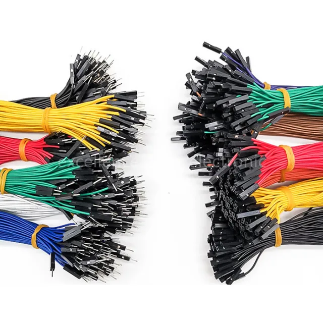 10 sztuk płyta prototypowa kabel Dupont dla Arduino linia 2.54mm mężczyzna kobieta Dupont przewód mostkujący 26AWG kabel DIY elektroniczne złącze 1P