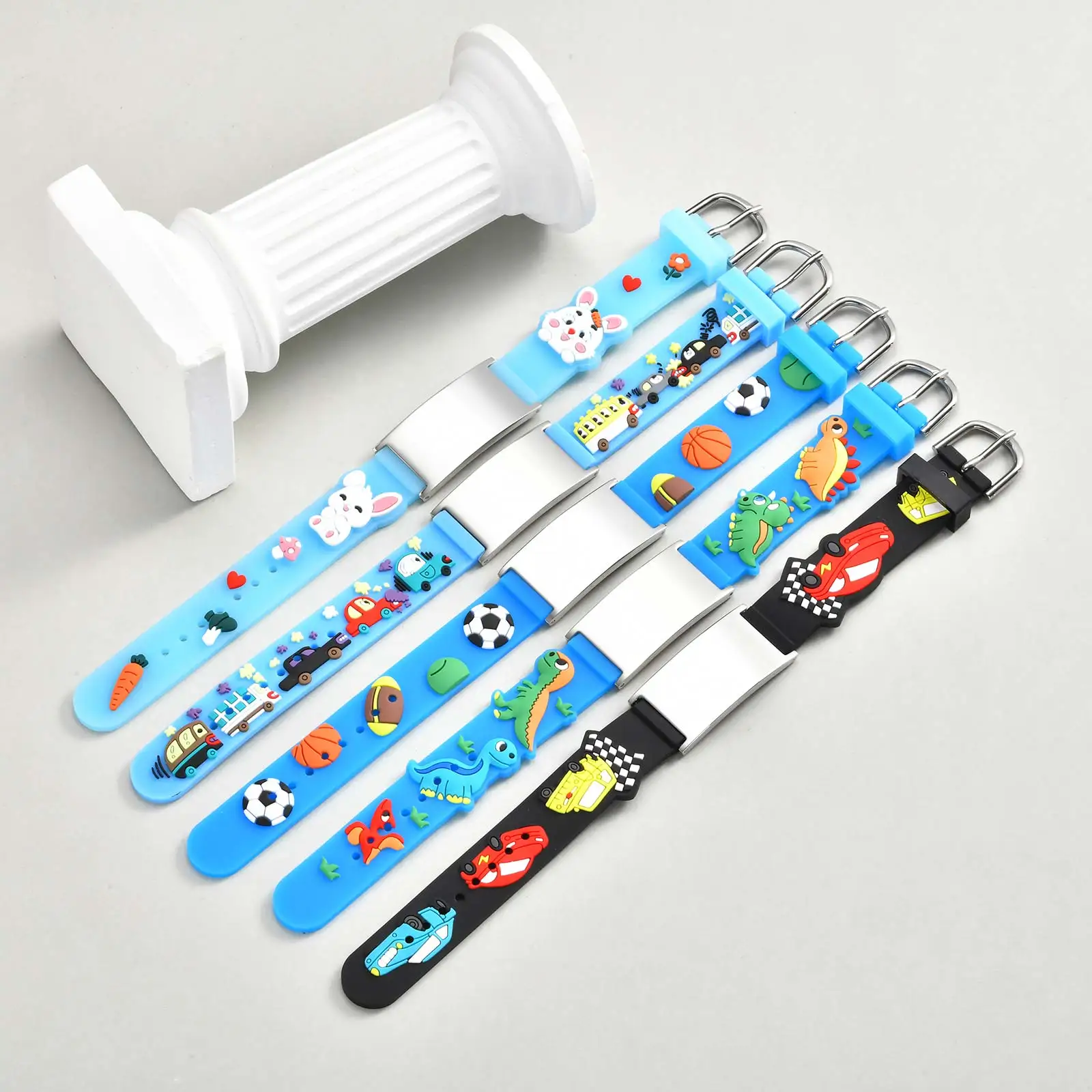 

Children's Free Custom Bracelet,Personalized Name Date Medical Bend Brand,Cute Animal Silicone Strap Bracelets Anniversary Gifts