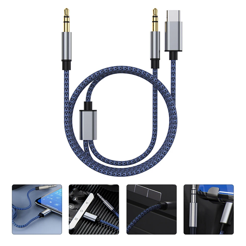 

1pc Usb Type C To 3.5Mm Aux Cable For Converter Cord Durable Multi Material Protection Compatible With Mobile Phones Car Stereos