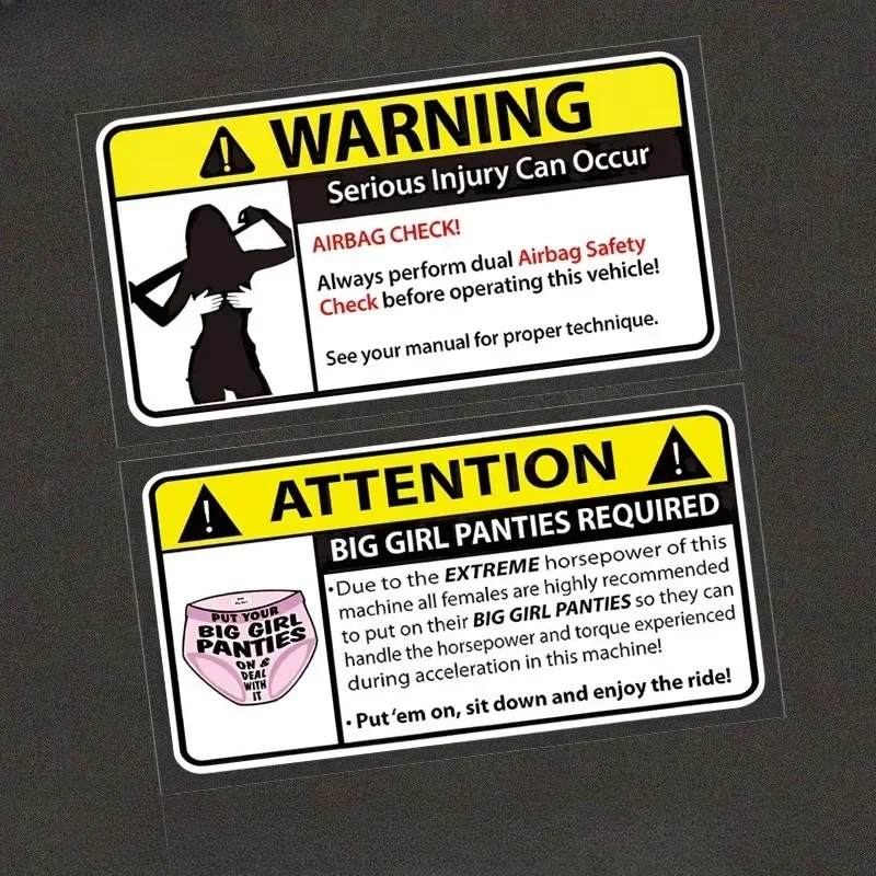 Creative Warning JDM Modified Waterproof Vinyl Car Sticker Decal For Car Motorcycle Electric Vehicle DIY Exterior Decor