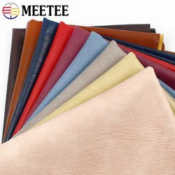 Meetee 100X137cm 0.7mm Thick Leather Fabric PVC Synthetic Leathers for Notebook Bags DIY HomeTextile Decorative Fabrics