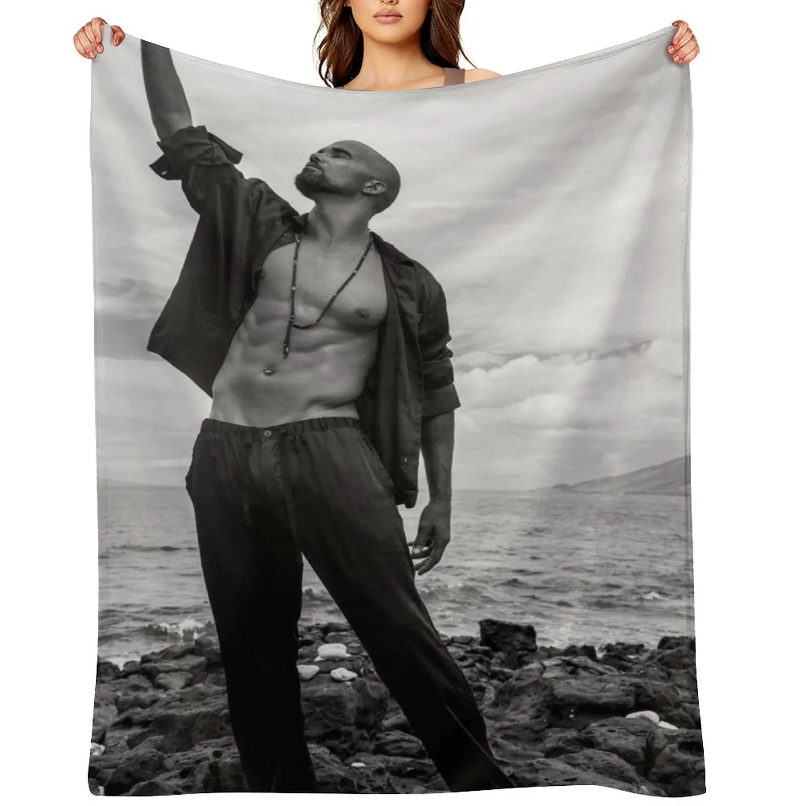 

shemar moore Throw Blanket Sofa Throw Summer Beddings Shaggy Thin Blankets