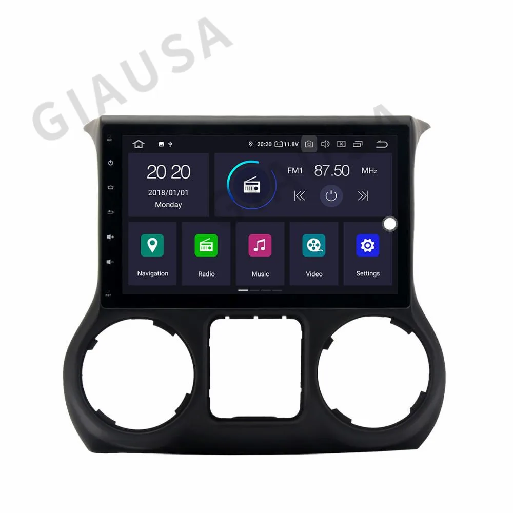 Android 9.0 Tesla Screen And Car LCD Dashboard For Jeep Wrangler 3 JK 2010-2017 Auto Instrument Headunit Radio Stereo Multimedia