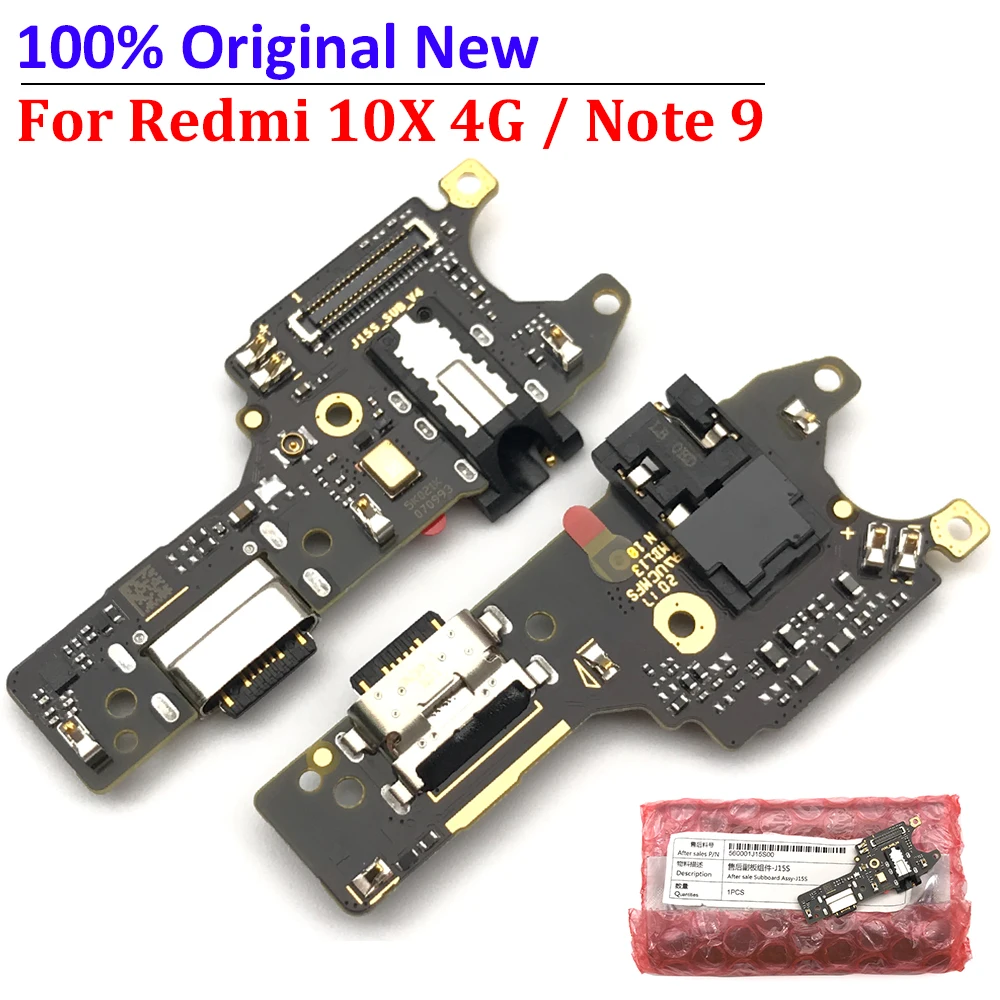 

Oringinal New For Xiaomi Redmi Note 9 Dock Connector Micro USB Charger Charging Port Flex Cable Board For Redmi 10X 4G Parts