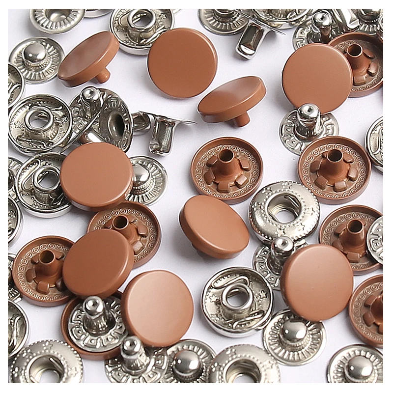 Metal Buttons Leather Snap Fasteners 12.5/15mm Round Duty Sewing Accessories Color Button for Clothes Jackets bags Jeans Wears