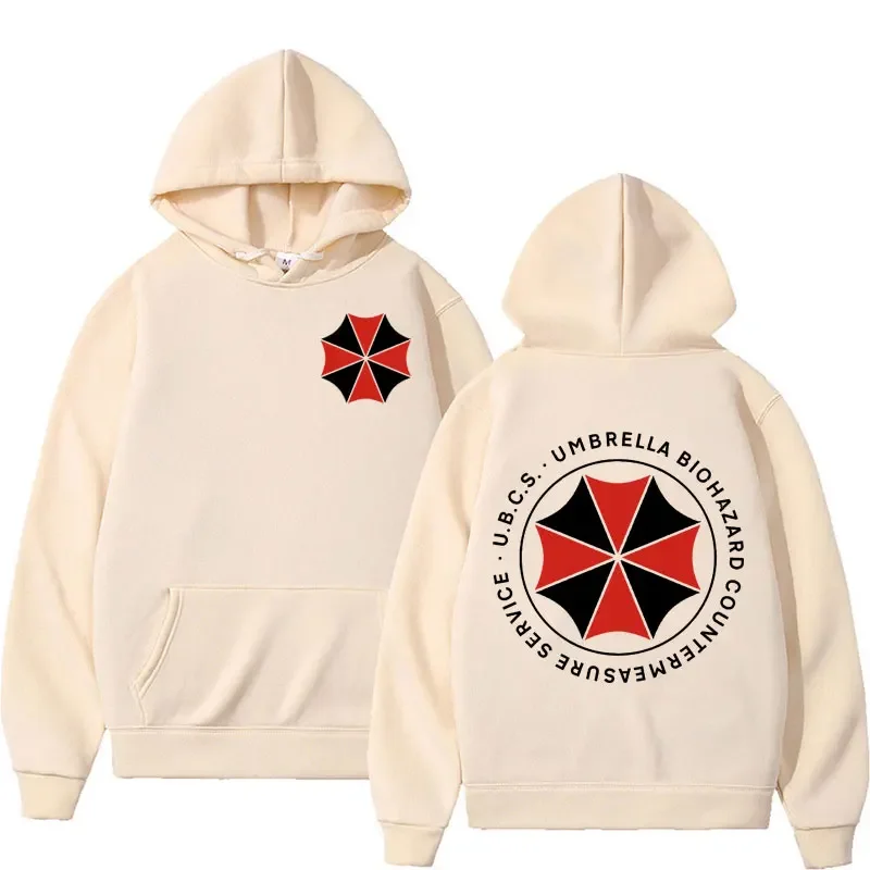 Umbrella Hoodie Biohazard UBCS Resident Evil Horror Survival Streetwear Ästhetischer schwarzer Oversize-Freizeit-Sport-Sweatshirt – Detail 6
