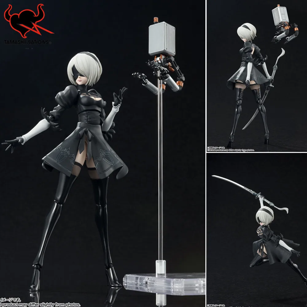 

In Stock Original Anime Figure NieR:Automata S.H.Figuarts 2B PVC Bandai Action Figure YoRHa No. 2 Type B Toys for Children 15cm