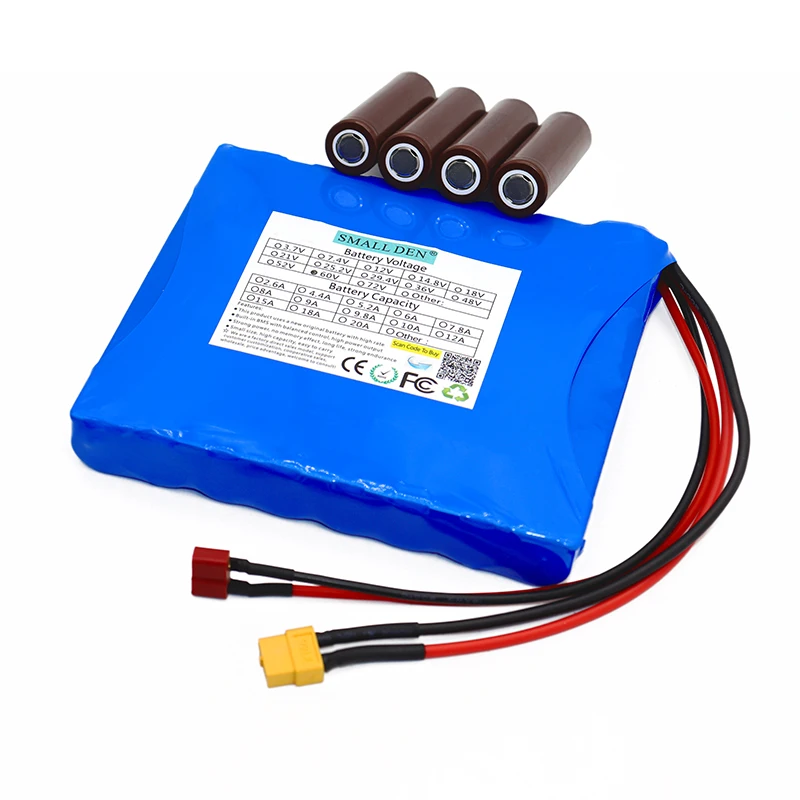 60V 3Ah 16S1P 18650 battery pack HG2 3000mAh power rechargeable battery with BMS for self-balancing scooter electric unicycle