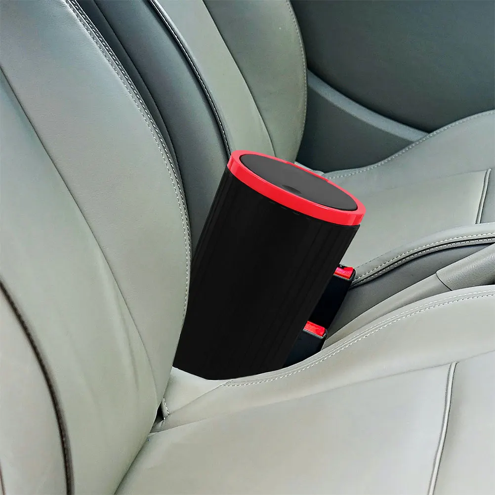 

2pcs With Lid Vehicle Garbage Bin Small Portable Auto Trash Bin For Car Front Seat Easy Clean Automotive Accessories Garbage Can