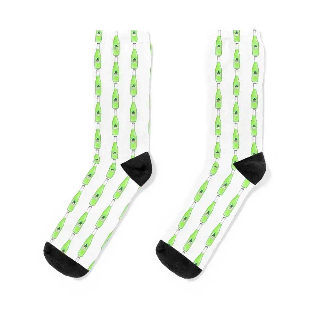 

Green lime jarrito Mexican soda design Socks gift golf cycling floral Socks For Girls Men's