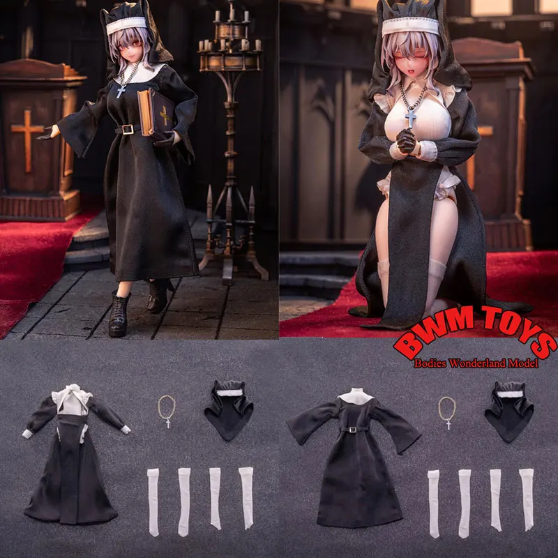 

В наличии Hasuki CS017 CS018 масштаб 1/12 женщина-солдат косплей монахиня Шарм демон униформа комплект одежды для 6-дюймовой экшн-фигурки куклы