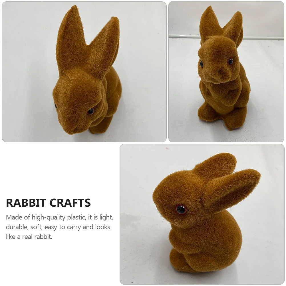 

2 pcs Foam Rabbit Decorations Multi-Color Hand-Painted Weather-Resistant Garden Statues For Outdoor Home Easter Theme