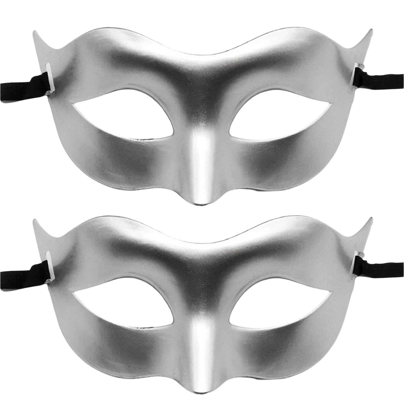 2 pezzi unisex donna uomo retrò mezza faccia cinturino auto-legato maschera maschera veneziana accessorio per feste per ballo in maschera festa di ballo