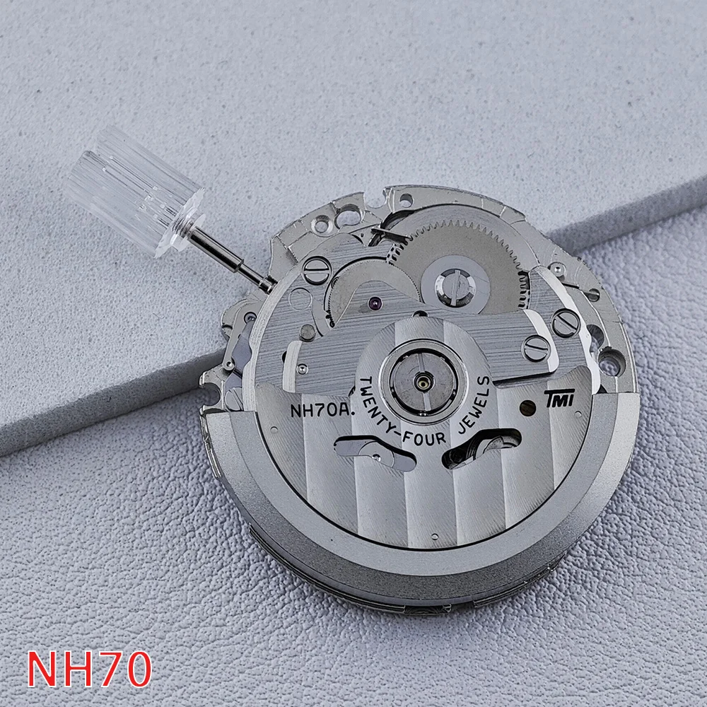 NH70/NH70A Hollow Automatic Watch Movement 21600 BPH 24 Jewels High Accuracy Wristwatches Replacements Watch Wrist For Men