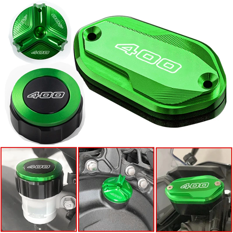 For Kawasaki NINJA400 Z400 Ninja 400 Z400 z 400 2018-2024 Motorcycle front and rear brake tank caps and filler cap Accessories