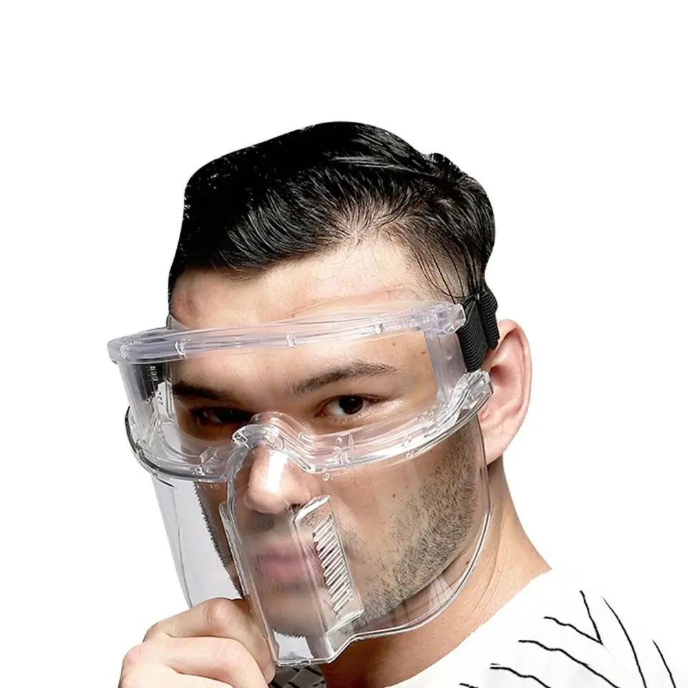 Maschera visiera protetta trasparente Maschera integrale ergonomica anti-impatto Maschera multiuso da cucina antispruzzo d'olio