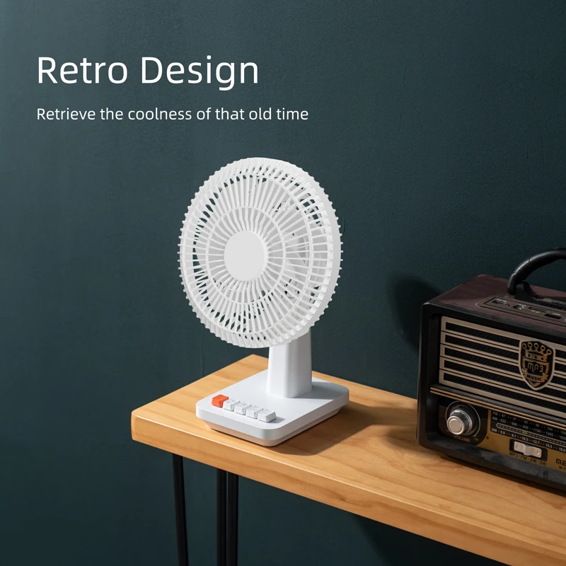 Xiaomi  Auto Oscillating Desk Fan Portable Rechargeable Operated Cooling Fan 4 Speeds Quiet Strong Wind for Office Home Travel