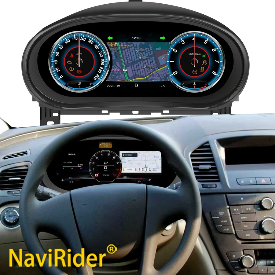 

12.3" Digital Cluster Odometer Screen For Buick Regal 2009-2024 LCD Instrument Panel Virtual Cockpit Speed Meter Car Dashboard