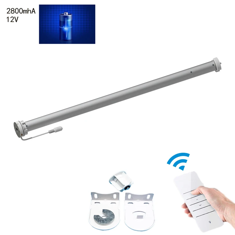 Tuya Zigbee 25mm Rechargeable Lithium Battery Tubular Motor | App Voice Control for Roller Blinds