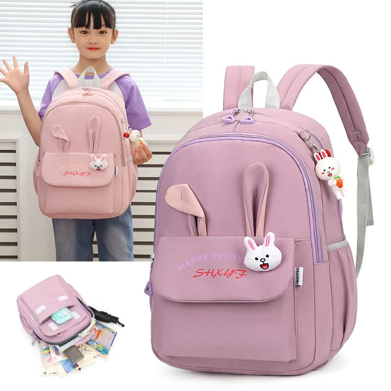 cute school bags for girls kawaii pink backpack large capacity lightweight girl book bag bag