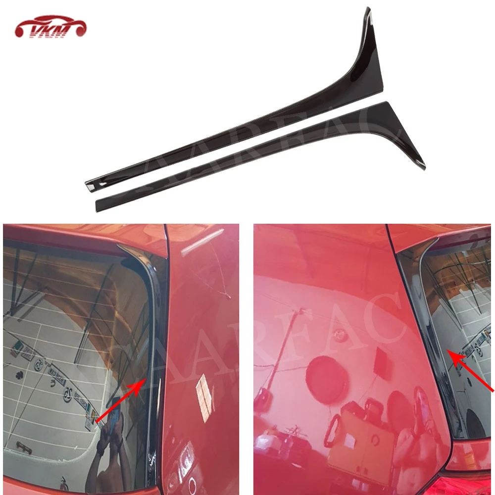 

ABS Rear Spoiler Side Wings for VW Golf 7 7.5 VII MK7 MK7.5 Standard 2014 -2019 Black Windshield Winglet Trim Decoration Covers