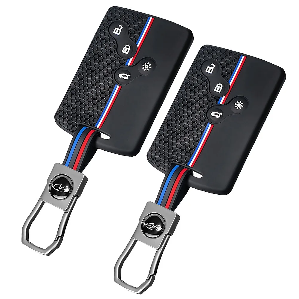 Silicone Remote Car Key Fob Cover for Renault Duster Captur Clio Logan Megane Koleos Scenic Zoe