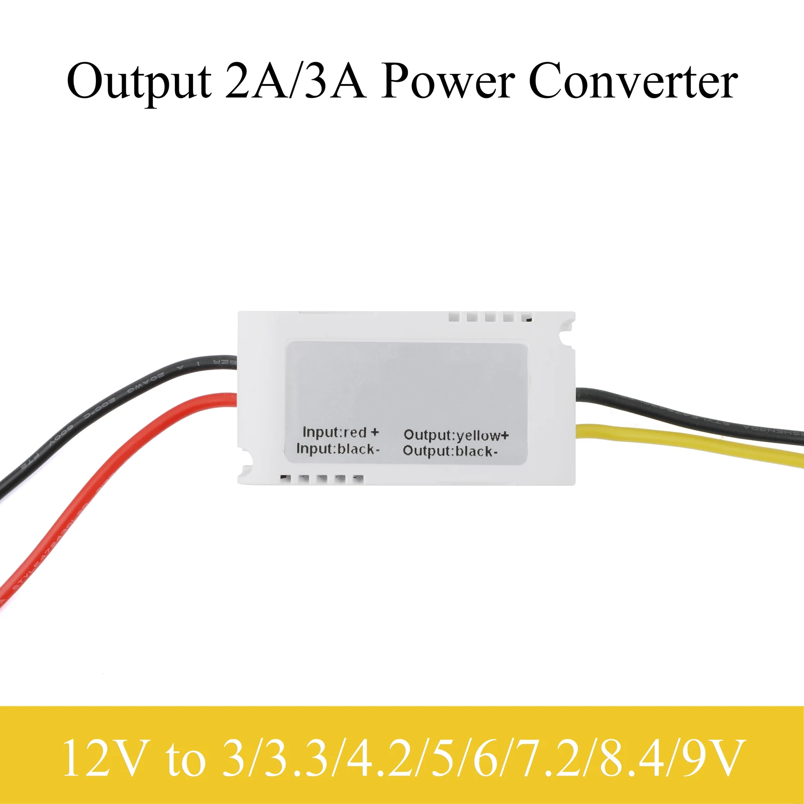 2A 3A DC Power Converter 12V to 3V/3.3V/4.2V/5V/6V/7.2V/8.4V/9V Buck Step-Down Voltage Automotive LED Power Supply Moudle