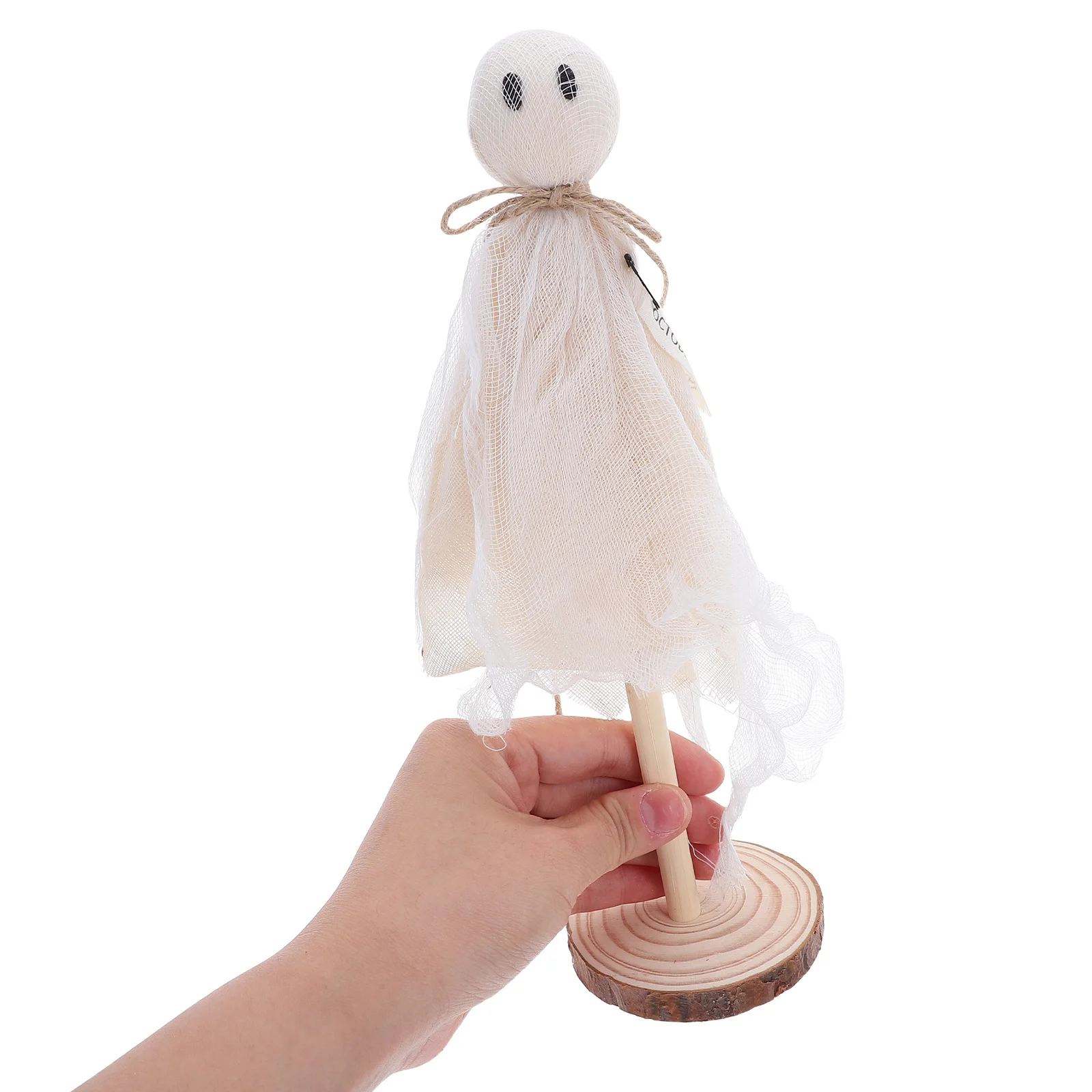 

3pcs Halloween Decorations Indoor: Wood Ghost Set Spooky Mini Decor For Party Tabletop Centerpiece Desktop Ornament Home Office