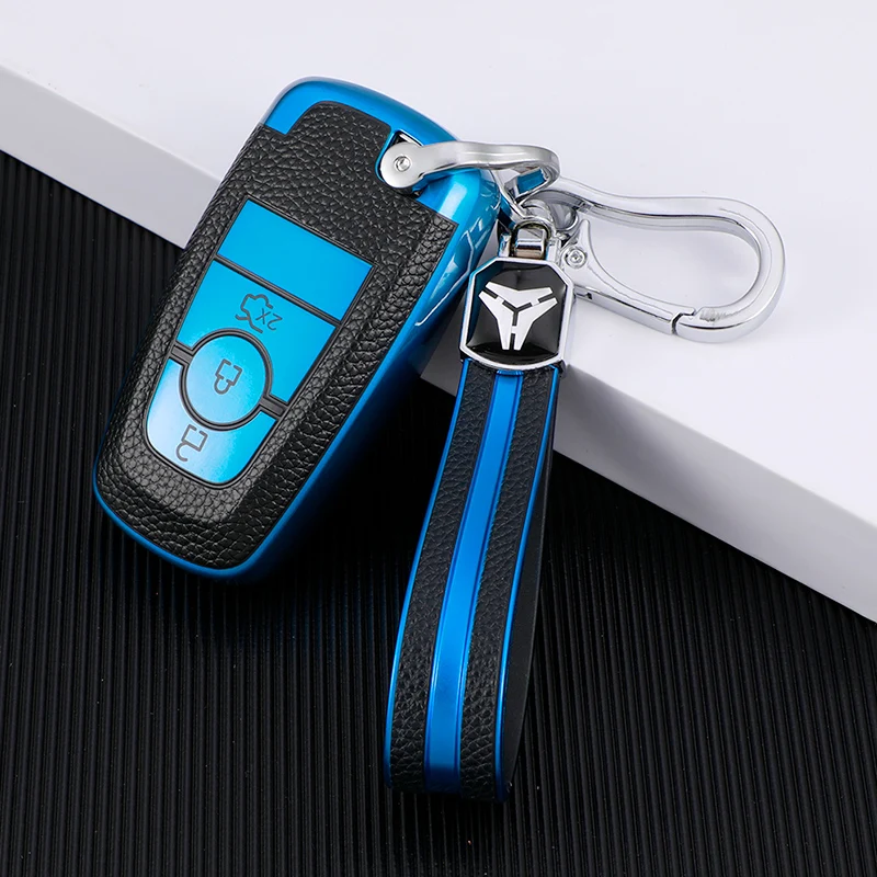 3 4 5 botões tpu chave do carro capa para ford fusion mondeo mustang explorer borda ecosport para lincoln mondeo mkc mkz mkx chaveiro