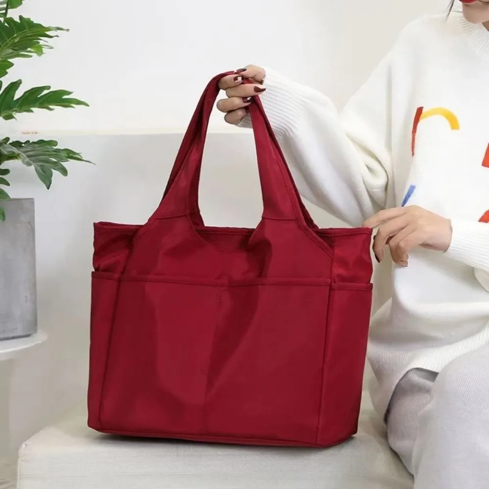 

Fashion Oxford Cloth Large Commuting Bag Large Capacity Zipper Nylon Shoulder Bag Shopping Bag Multi-pocket Handbag Girls