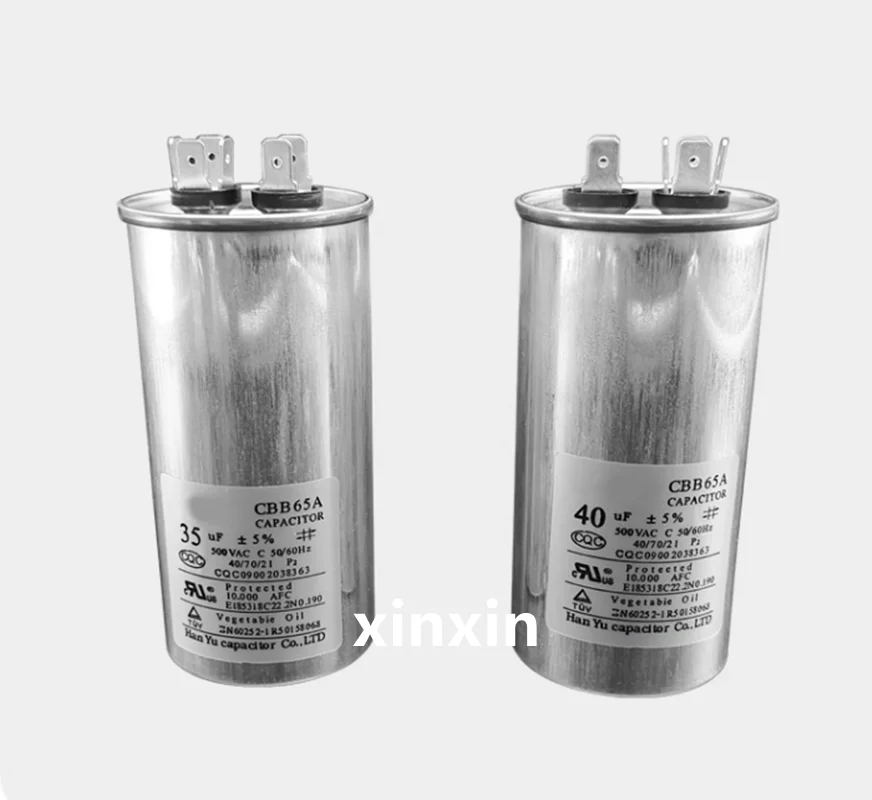 AC Motor Capacitor Air Conditioner Compressor Start Capacitor CBB65 450VAC 20uF 25uF 30uF 35uF 40uF 45uF 50uF 60uF 70uF