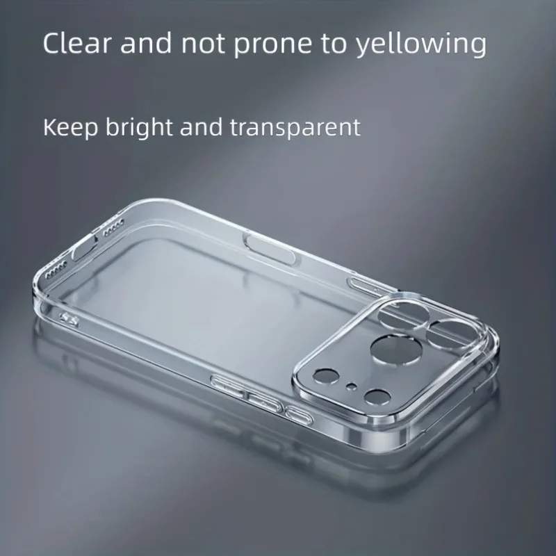 Ultra Thin Clear Phone Case For iPhone 17 16 Pro Max 17Pro Soft Silicone Transparent Cases For iPhone 15 14 13 17 Pro Max Cover