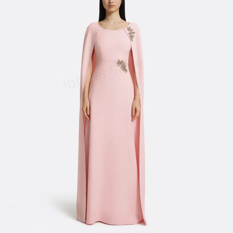 

Простое вечернее платье в пол с круглым вырезом по индивидуальному заказу, вечернее платье с скользящим шлейфом, платье русалки длиной до пола, платье для выпускного вечера