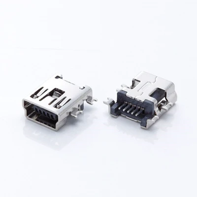 10Pieces Mini USB Connector B Type USB 2.0 Jack 5pin SMT DIP PCB Board Sink 1.7 USB Socket Female Jack 2.0