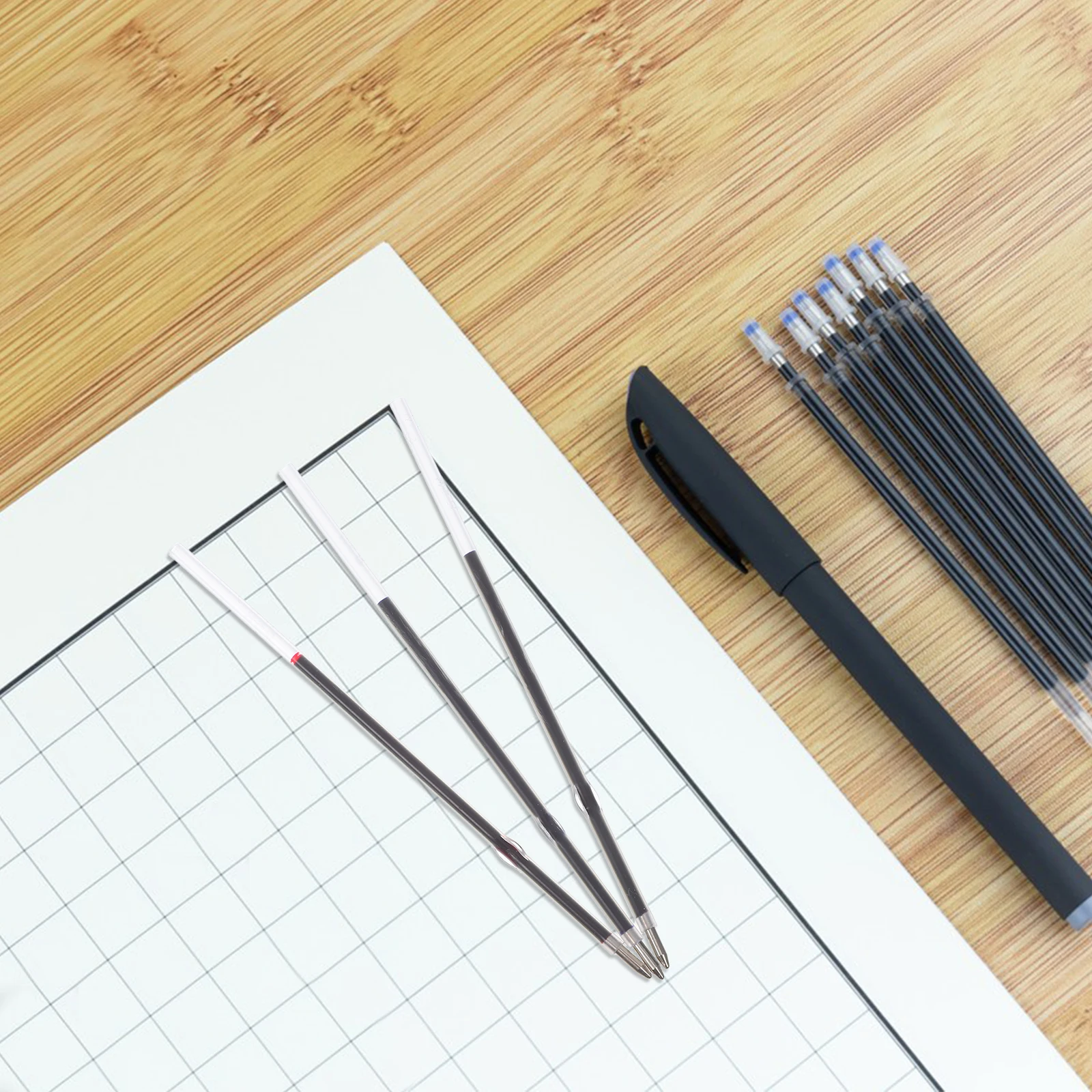 

300Pcs Ballpoint Pen Refills 0.7mm Retractable Quick-Drying Ink Replacement for Office School Writing Supplies