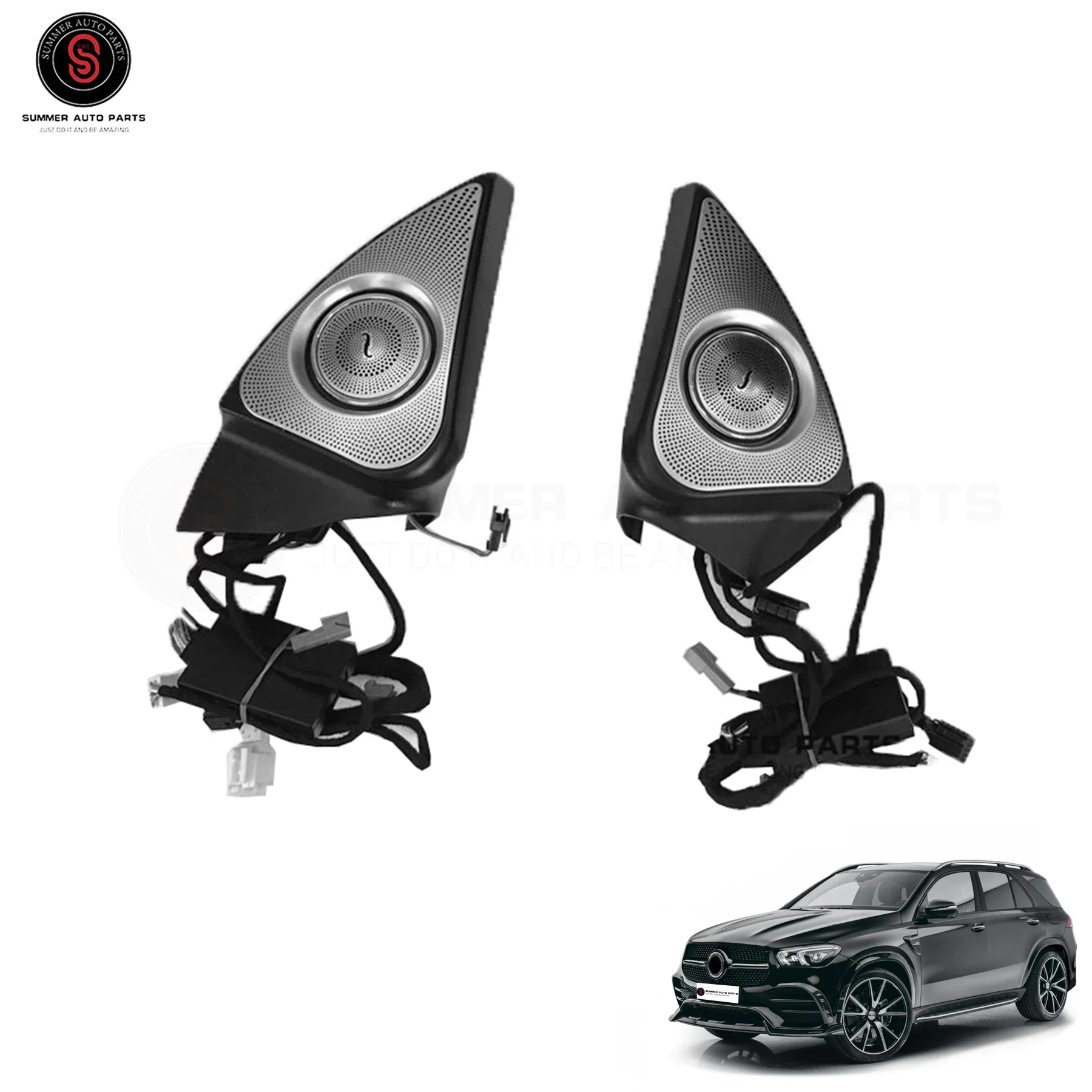 High Quality Car Accessories Car Speakers Car Audio Tweeter Ambient Decorative Light 3D Rotating Tweeters For Mercedes GLE