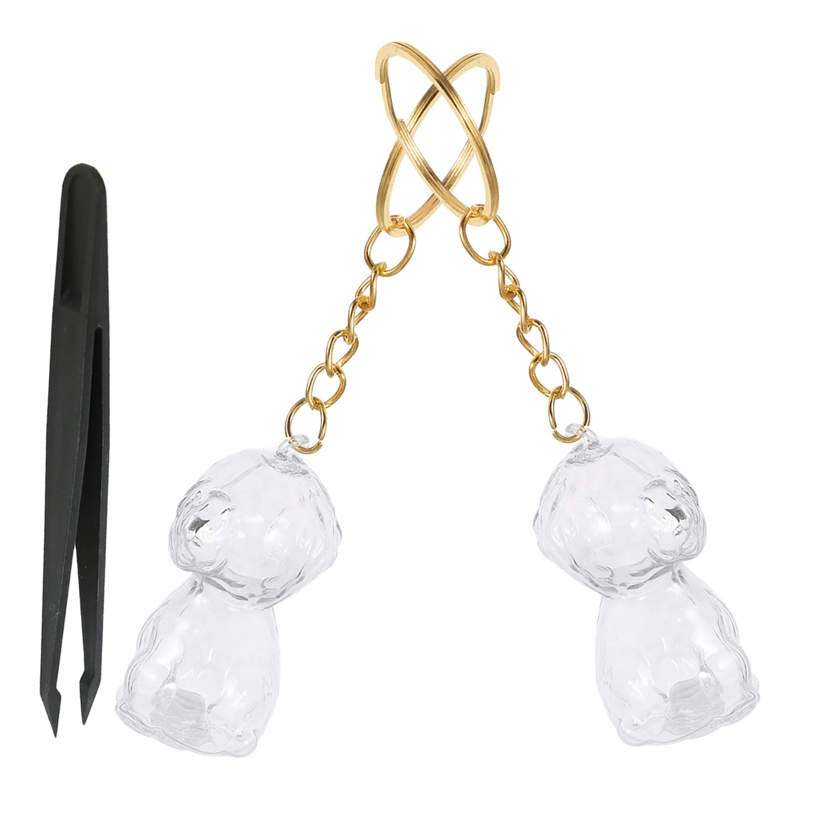 

1Set Pet Hair Keepsake Keychain Heart Design Memorial Box for Dog Hair Holder Keyring Meaningful Pet Loss Tribute Charm