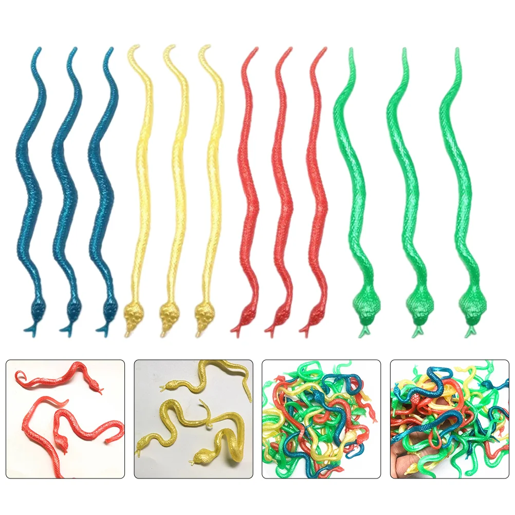 30 Pcs Artificial Snake Mini Toys Giant Fake Child Party Favors for Kids Snakes