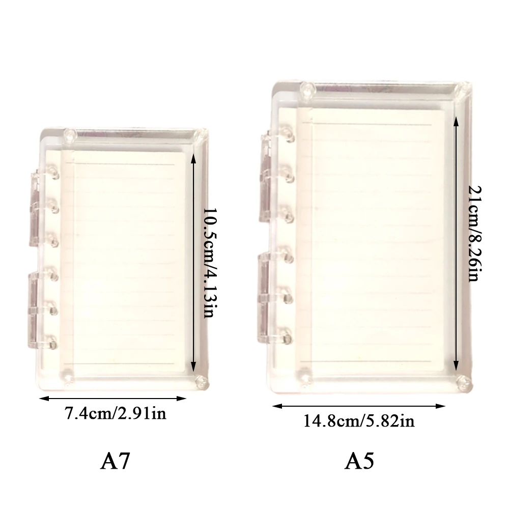 Imagem -06 - Notebook Acrílico Transparente para Estudantes Furos Papelaria Escolar Livro Clássico do Diário Suprimentos em Branco Faça Você Mesmo Escritório Buracos a5 a7